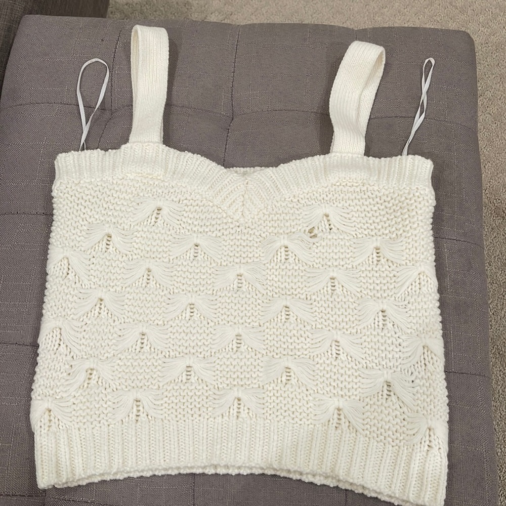 Zara textured knit top size S